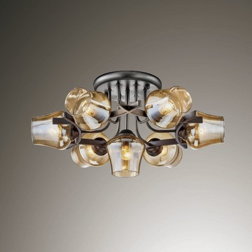 玻璃造型半吸頂燈 F85-09-K2534