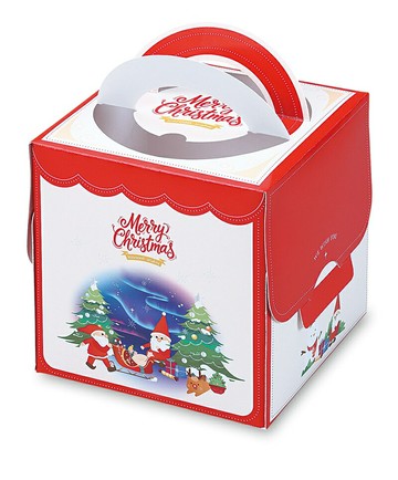 【基本量100&300個】聖誕極光派對-4號蛋糕盒