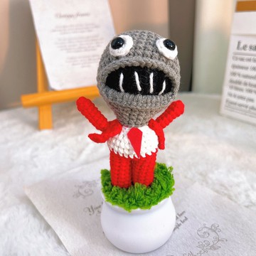 手工鉤針僵屍花盆擺飾