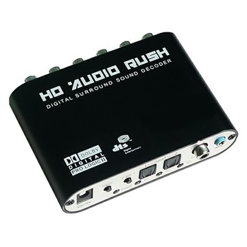 【易控王】DTS/AC3/5.1音頻解碼轉換器/杜比音頻解碼器/光纖數位轉類比/SPDIF/同軸(50-528)