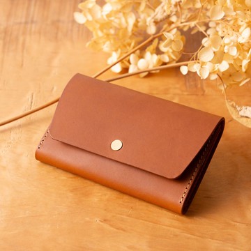 簡約風琴夾層卡片夾 名片夾 Patan-card 附夾層 #Cognac【入學禮】【就職禮】【客製化禮品】