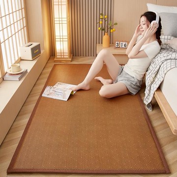熱銷/免運 夏季涼席地墊純天然藤席墊地墊爬爬墊加厚學生床墊臥室榻榻米客廳