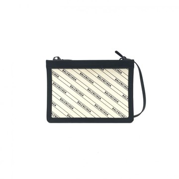 balenciaga白色拼接帆布logo肩揹包