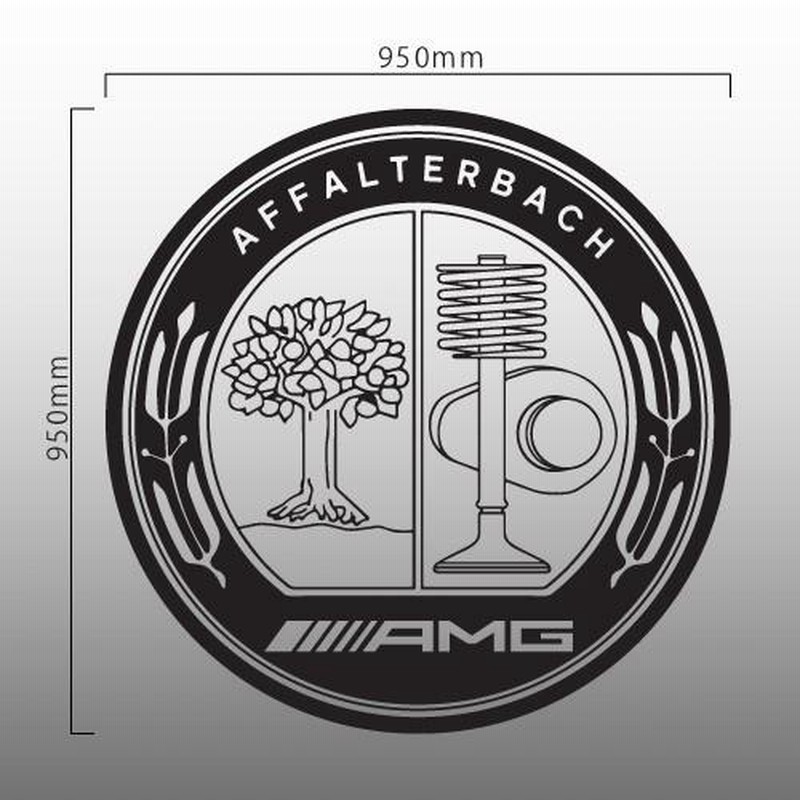 ネコポス不可】AMG アッファルターバッハ AFFALTERBACH 特大ロゴ 