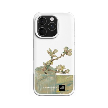 iPhone 16 Pro SolidX 白 - Van Gogh Museum - 玻璃杯中盛開的杏花