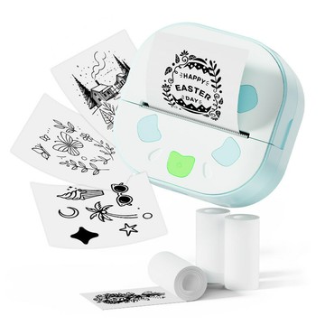 跨境熱銷D21口袋貼紙打印機熱敏無墨藍牙連接家用小型迷你printer【Snowbelle優選】