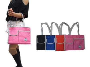 ~雪黛屋~DEZO 手提才藝袋餐袋簡易袋中容量放A4紙防水尼龍布BDE4A22