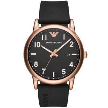 Emporio Armani-指定商品-亞曼尼獨領風尚時尚腕錶(AR11097)-43mm-黑面膠帶【刷卡回饋 分期0利率】【APP下單點數13倍送】