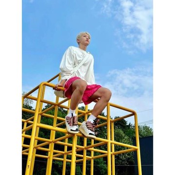 權順榮同款粉色休閑褲運動短褲女2025夏季新款外穿寬松設計感小眾