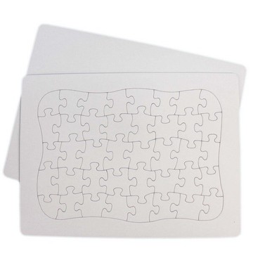 空白拼圖彩繪 小40片 彩繪拼圖/一袋50個入(定18) DIY拼圖 27.8cm x 20.5cm-AA4373A【領券滿額再折千12/31止】