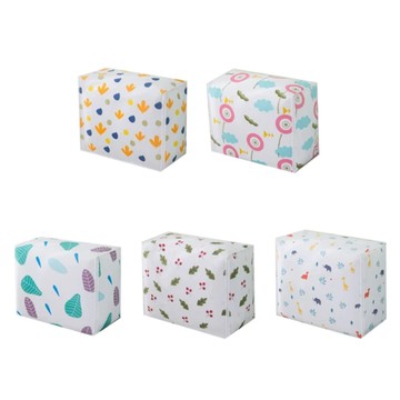 E.City 清新款PEVA方型棉被衣物收納袋 Set 5 117g  59 x 47 x 29cm  顏色隨機