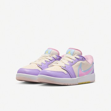 [ACS] Nike 休閒鞋 Air Jordan 1 Low RM 大童 女鞋 紫 麂皮 毛絨 IM6668-161