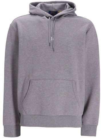 Polo Ralph Lauren - Poly Pony-embroidered fleece hoodie - men - Polyester/Cotton - XS - Grey