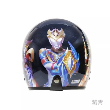 華泰 安全帽 K-803 UT-1 超人力霸王 藏青 復古帽  半罩 全拆洗 卡通圖 正版授權