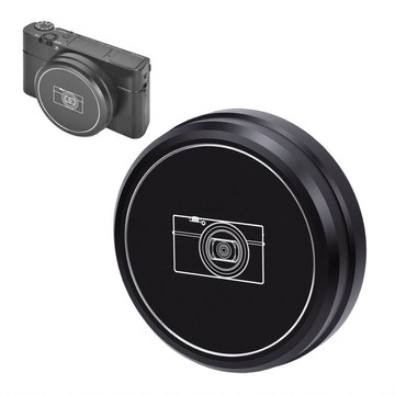 鏡頭蓋適合 RX100 M6 M7 相機黑色防塵防指紋蓋帶植絨環