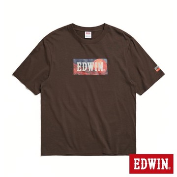 EDWIN 男裝 火星BOXLOGO短袖T恤 (濁咖啡)