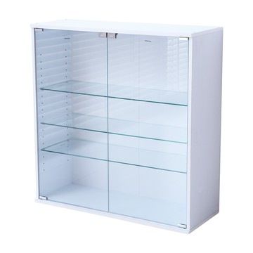 澄境 寬80深40低甲醛玻璃展示櫃 附USBLED白色