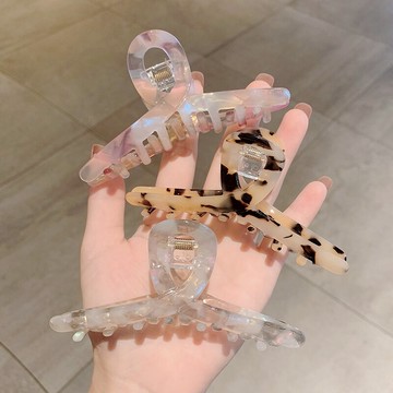 洗澡發夾抓夾可愛少女盤發韓版鯊魚夾后腦勺大號抓夾簡約發飾