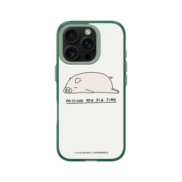 iPhone 16 Pro Clear 憂墨綠 - ilovedoodle (Lim Heng Swee) - Missing You Pig Time 豬