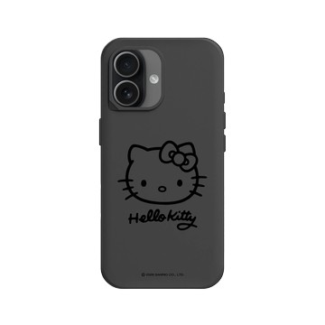 iPhone 17 SolidX 黑 - 三麗鷗-Hello Kitty - 簡約系列-線條大頭