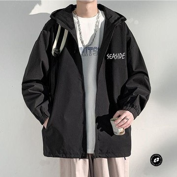 登山服衝鋒衣外套男春夏季復古休閒夾克潮流ins港風寬鬆百搭上衣男士戶外運動薄款外衣 男士運動登山外套 男士夏季衝鋒衣