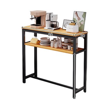 【居家生活Easy Buy】後沙發置物架-雙層80CM寬(廚房餐桌 工作桌 置物桌 吧檯桌)雙層黑武士