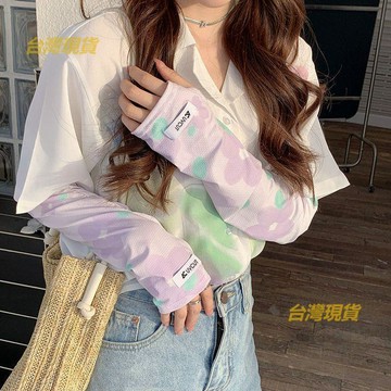 夏季防曬冰袖2026新款女防紫外線寬鬆袖套戶外騎行加長手袖薄款