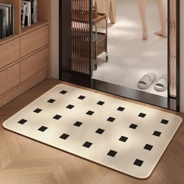 浴室吸水防滑地墊 衛生間速幹洗手間防摔 簡約廁所門口耐臟免洗腳墊-80*120CM