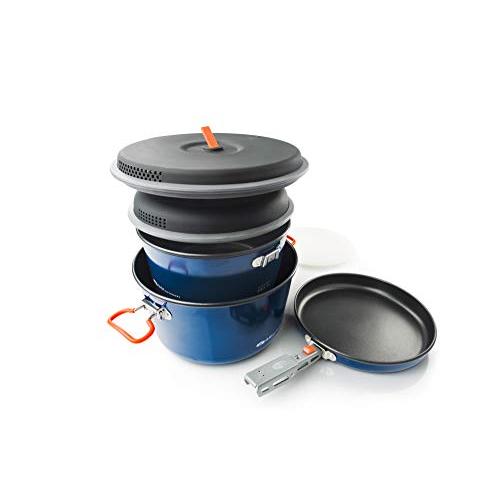 GSI Bugaboo Base Camper dishes Medium blue black dinner set by Gsi