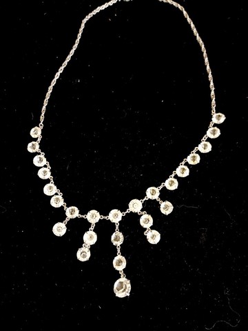 vintage jewelry  輕奢華麗 萊茵鑽 頸鍊 項鍊