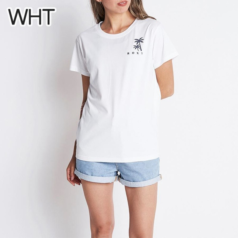 売れ筋商品|||ロキシー Tシャツ レディース トップス POINTELLE BABY - Print T-shirt - white ロキシー Tシャツ レディース 通販 新作 人気 女性 半袖