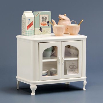Aizulhomey鐵皮迷你儲物餐柜 兒童過家家鍋碗食物整理6分娃用家具