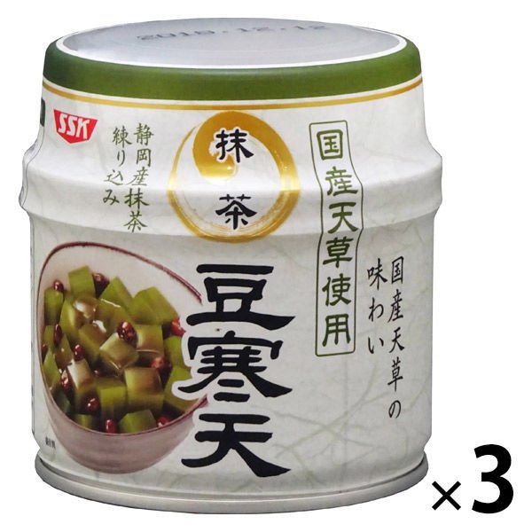 清水食品清水食品 国産天草使用 抹茶豆寒天 1セット（3缶）