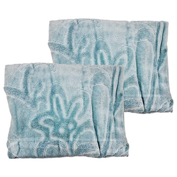 純棉緹花舒適枕巾 台灣製  松綠色  52 x 70cm  2條