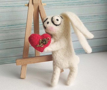 女士心形胸針毛氈胸針 天然羊毛生態胸針 女士禮物