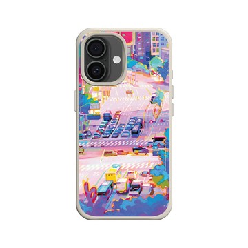 iPhone 16 SolidX 貝殼灰 - Jop Dong Sa Ni - 流動的霓城