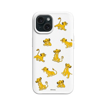 iPhone 15 SolidX 白 - Disney - Lion King 迪士尼-獅子王 - 辛巴-Pattern