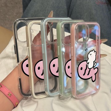 新款17手機殼.粉魚白貓適用蘋果iphone17/17p/16plus/15/14/13三合一手機殼可愛