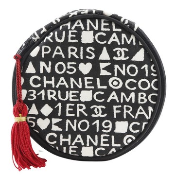 【日本直送】香奈兒 CHANEL 化妝包 贈品 31rue cambon 棉 黑色 女性【二手】