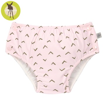 德國 Lassig - 嬰幼兒抗UV成長型游泳尿布褲-淺粉勾勾