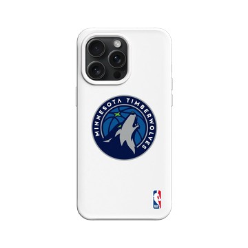 iPhone 15 Pro Max SolidX 白 - NBA - Logo-明尼蘇達灰狼 Minnesota Timberwolves