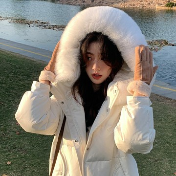 現貨+預購 真羽絨90%鴨絨羽絨外套羽絨衣連帽大衣-真狐狸毛領保暖加厚過膝女夾克3色74ip18【獨家進口】【米蘭精品】