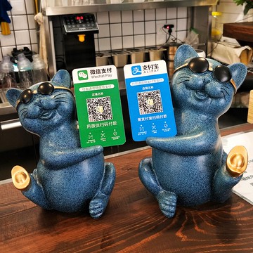 創意開業禮品招財貓擺件送新店鋪開張實用個性定制收銀臺裝飾擺設