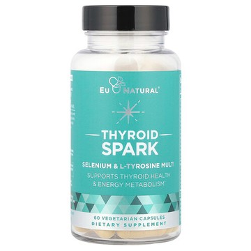 Eu Natural, Thyroid Spark，硒和 L-酪氨酸多維生素，60 粒素食膠囊