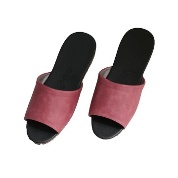 [家速配]經典室內皮拖鞋-桃24~26