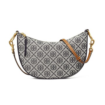 TORY BURCH T MONOGRAM 提花迷你月牙包  79388    ~【 菲尼斯 國際精品 ★ 疊加現抵$1618 】