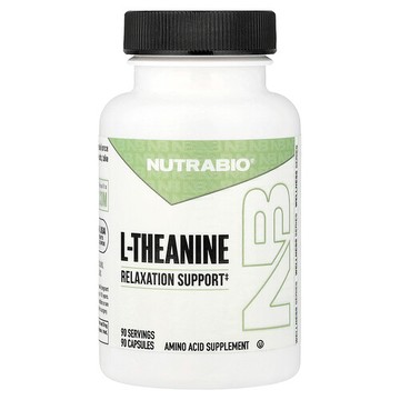 NutraBio, L-茶氨酸，200 毫克，90 粒膠囊
