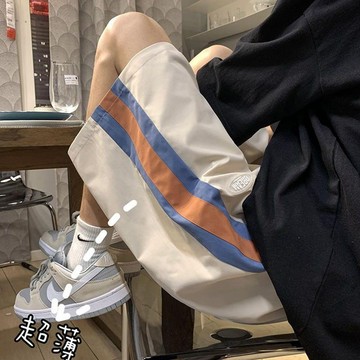 休閒短褲男2025夏季5五分褲速幹超薄ins潮流褲子男女寬鬆運動中褲