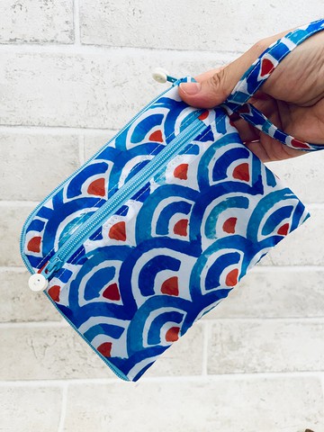 L拉鍊好會裝錢包-海波浪