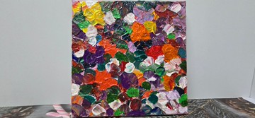 壓克力畫/丙烯藝術/原創手繪【繽紛的好日子】20×20裝飾掛畫